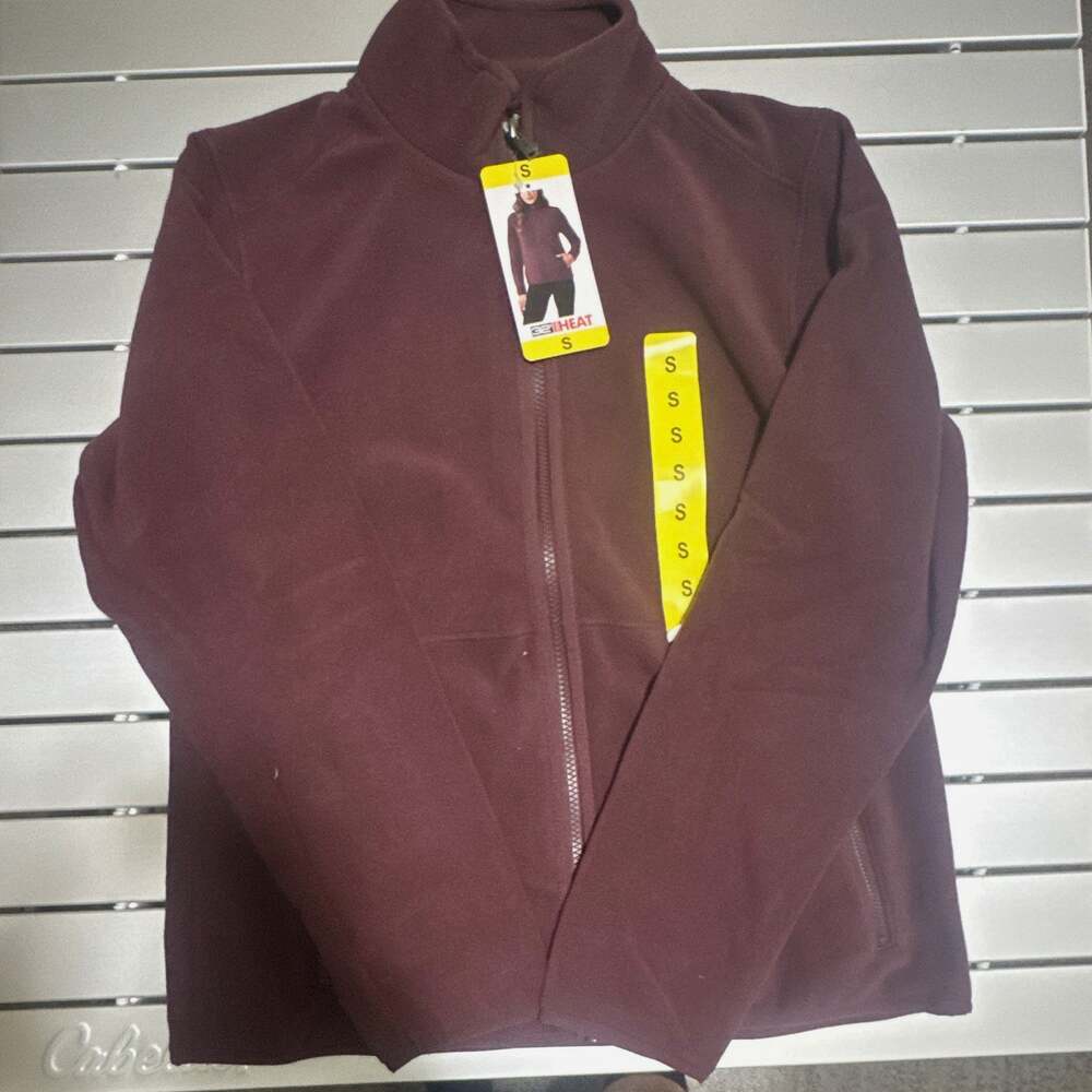 32 Degrees Heat Women's Full Zip Fleece Jacket w/ Zip Pockets Burgundy S